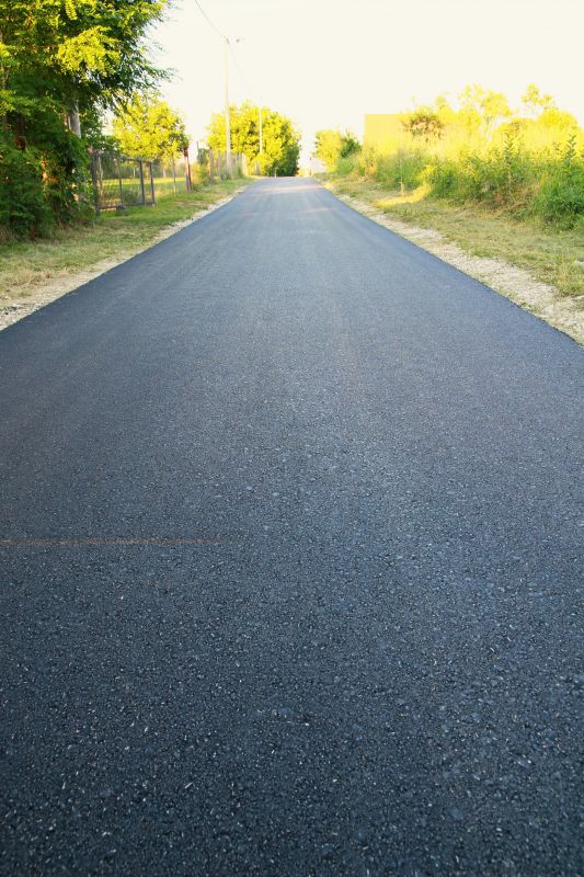 Blacktop Driveway with Clean Edges